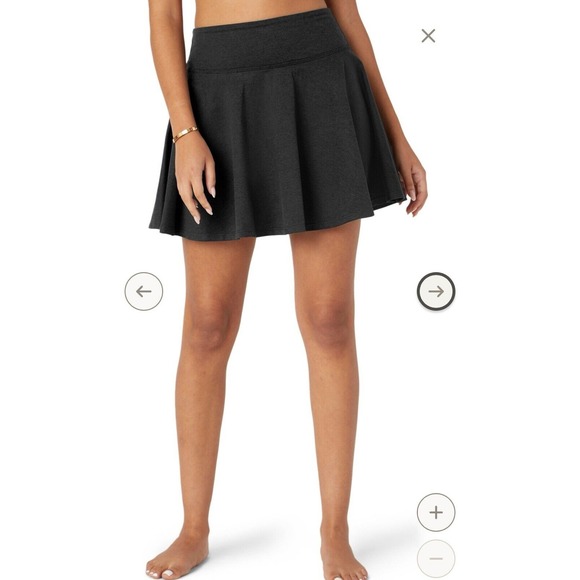 Beyond Yoga Circle Skirt Womens XS Spacedye Hot‎ Shot SD5124 Heathered Black - Picture 1 of 7